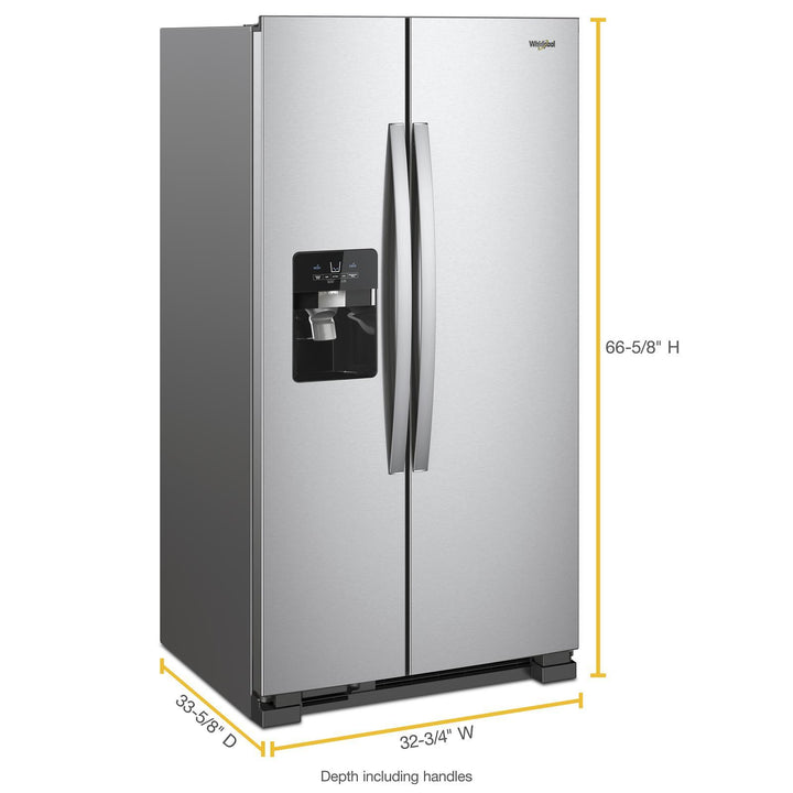 Whirlpool® 33-inch Wide Side-by-Side Refrigerator - 21 cu. ft.