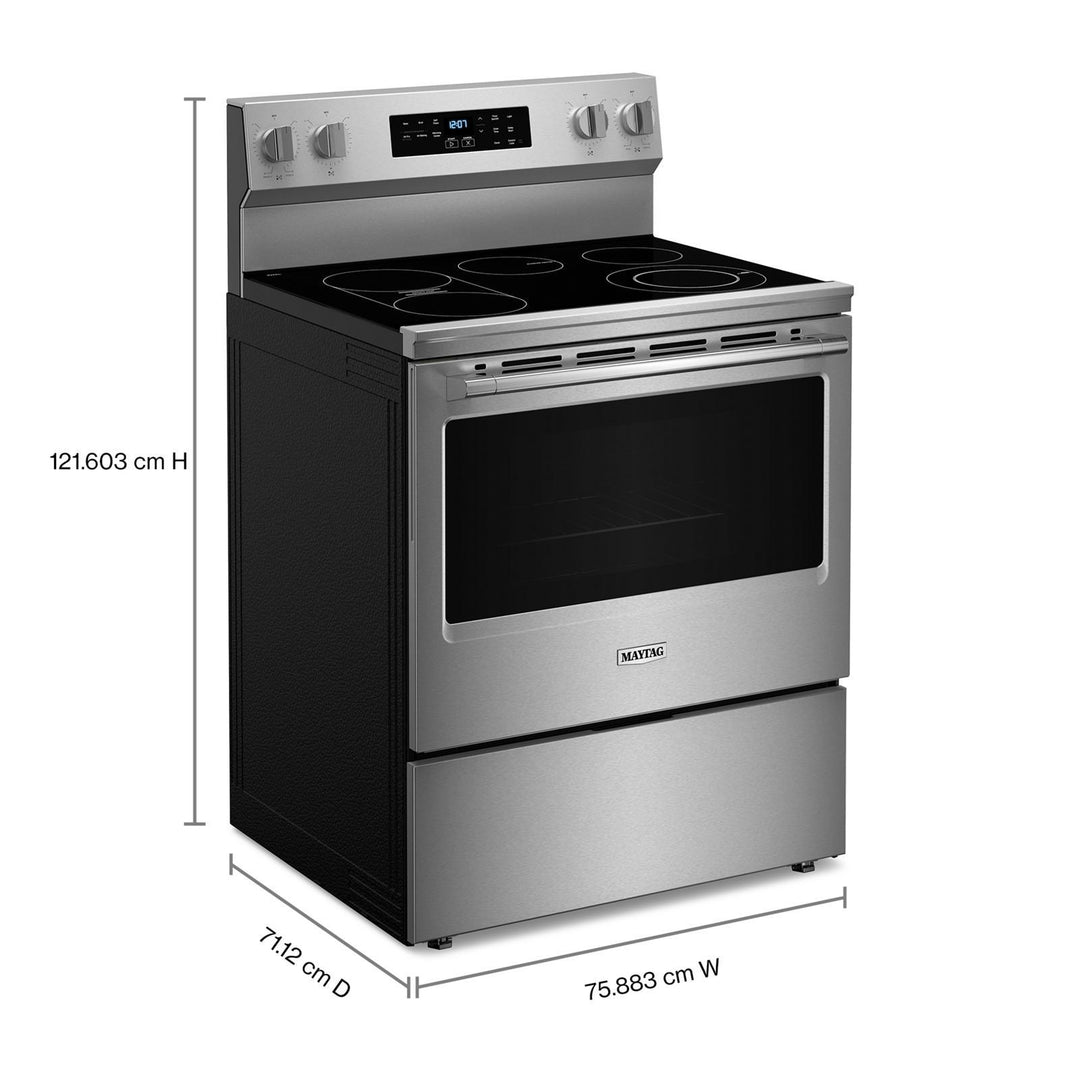 Maytag Range 30-Inch Convection Electric With No Preheat Air Fry and Air Baking 5.3 Cu. Ft.