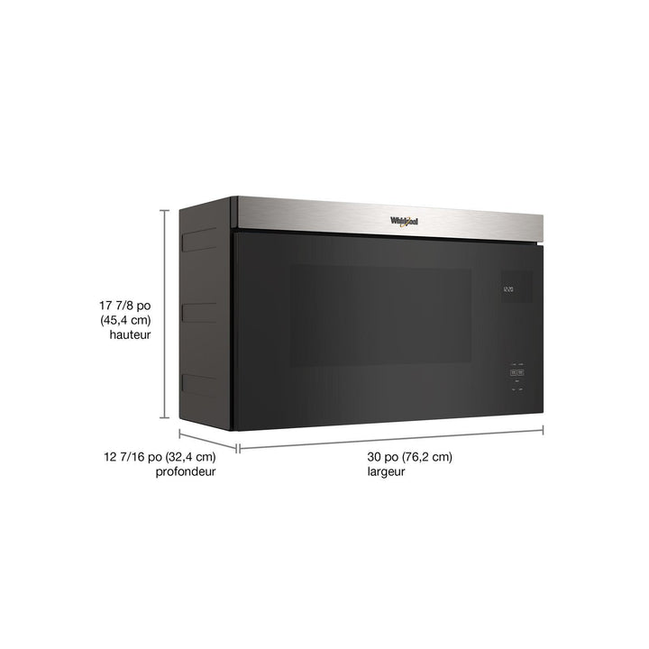 Whirlpool Over-the-Range Microwave Flush Mount with Turntable-Free Design