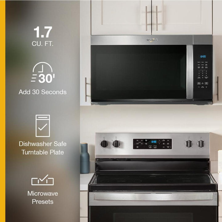 Whirlpool Over the range Microwave 900 Watts 30’ W 1.7 cu. ft