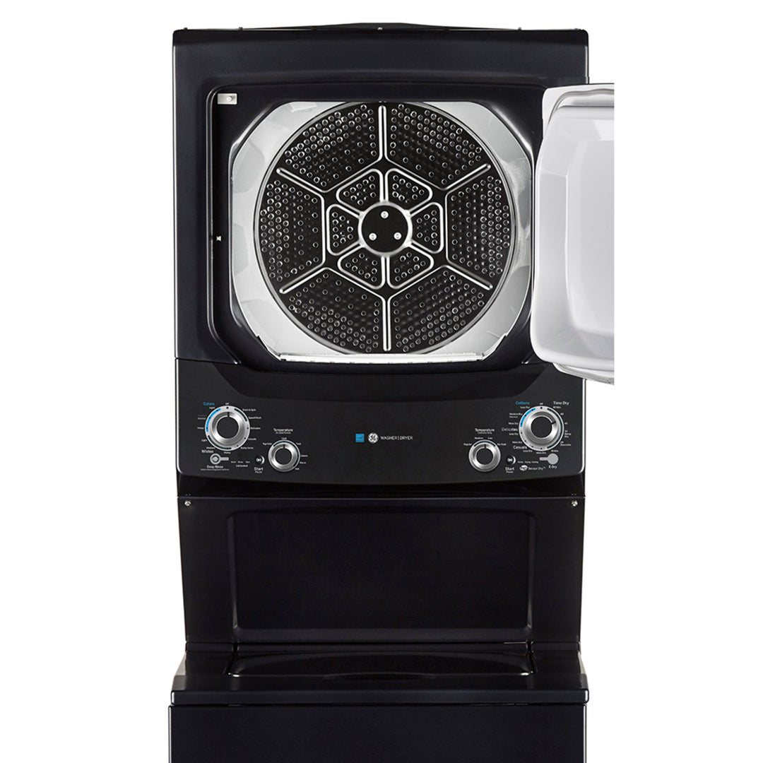 GE Unitized Spacemaker 4.5 cu. ft. IEC Capacity Washer and 5.9 cu. ft. Capacity Electric Dryer Diamond Gray