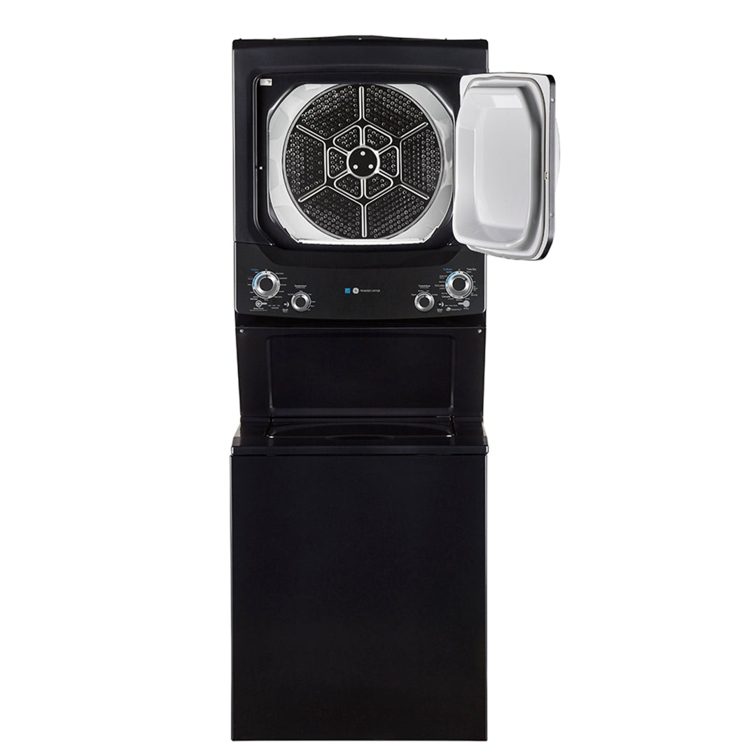 GE Unitized Spacemaker 4.5 cu. ft. IEC Capacity Washer and 5.9 cu. ft. Capacity Electric Dryer Diamond Gray