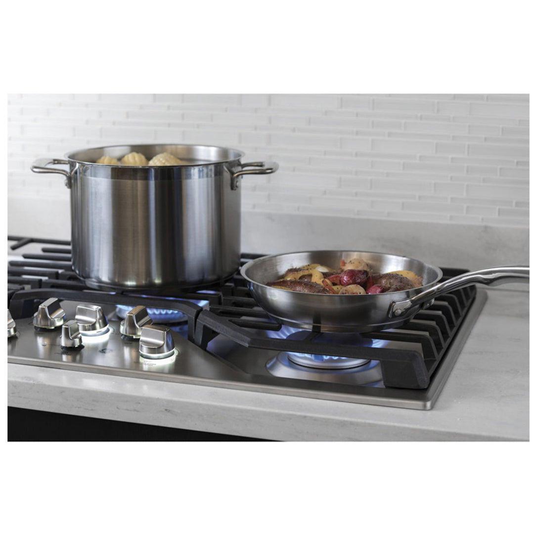 GE 36" Built-In Deep-Recessed Edge-to-Edge Gas Cooktop Stainless Steel