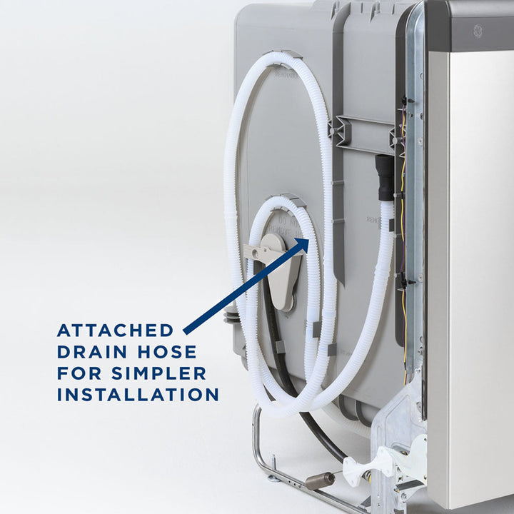 GE 24" Built-In Front Control Dishwasher White