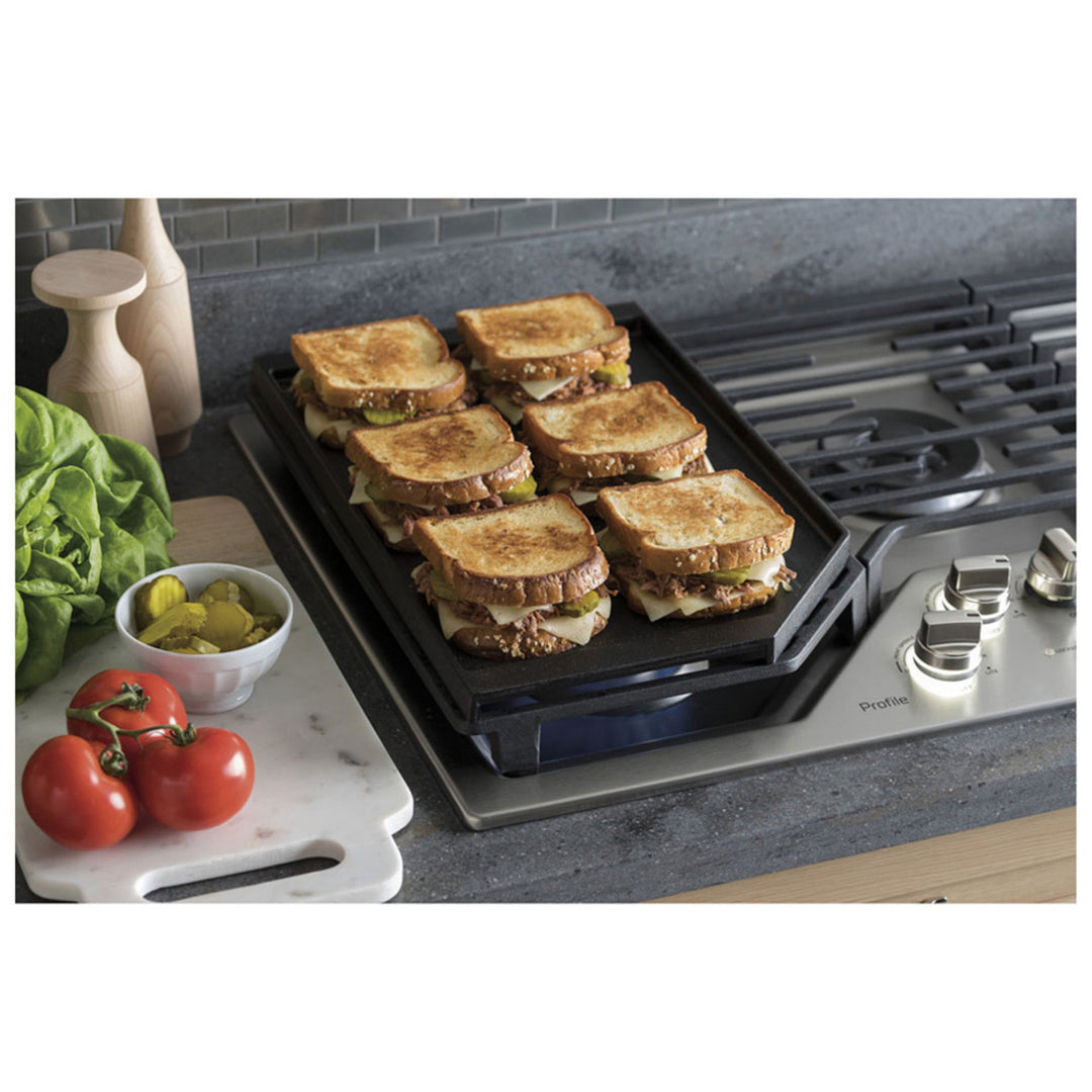 GE 36" Built-In Deep-Recessed Edge-to-Edge Gas Cooktop Stainless Steel