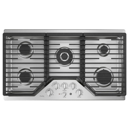 GE 36" Built-In Deep-Recessed Edge-to-Edge Gas Cooktop Stainless Steel