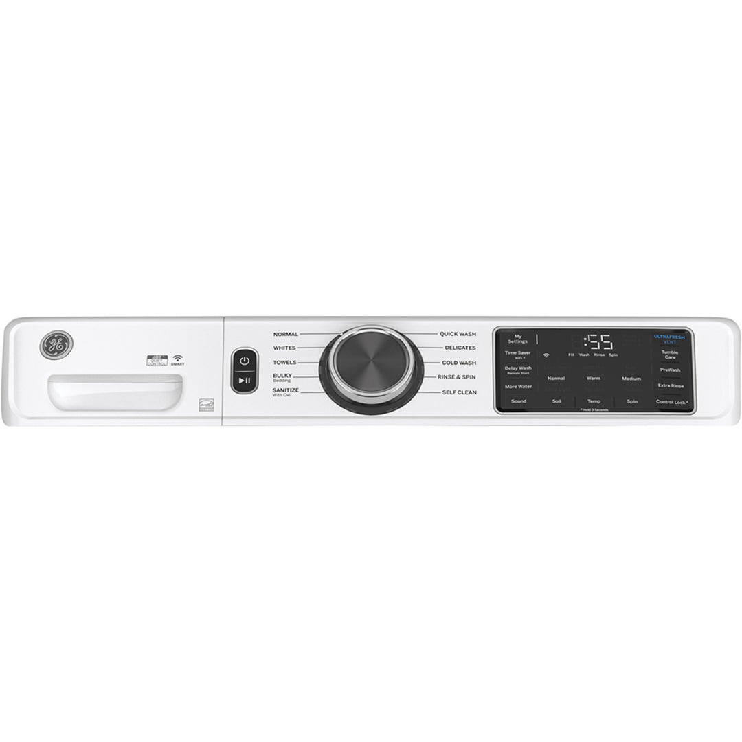 GE® 5.5 cu. ft. (IEC) Capacity Washer with Built-In Wifi White