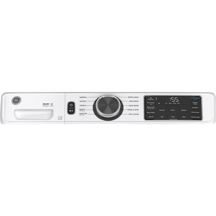 GE® 5.5 cu. ft. (IEC) Capacity Washer with Built-In Wifi White