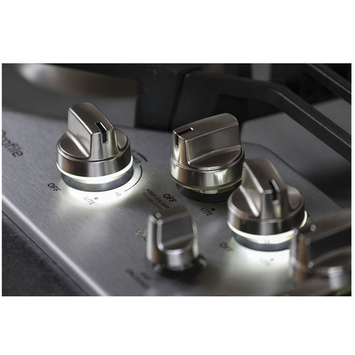 GE 36" Built-In Deep-Recessed Edge-to-Edge Gas Cooktop Stainless Steel