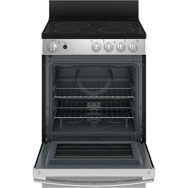 GE 24" Free Standing Range with Removable Storage Drawer Stainless Steel
