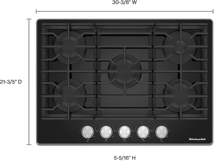 KitchenAid 30" Gas-on-Glass Cooktop