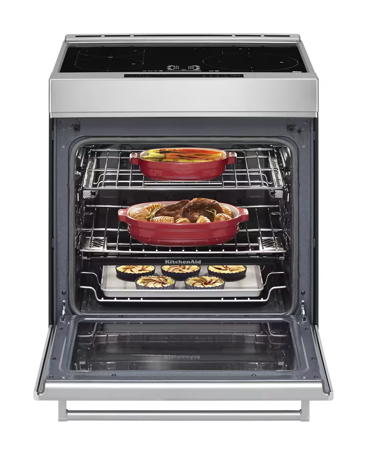 Kitchenaid 30-Inch 4-Element Induction Slide-In Convection Range with Air Fry