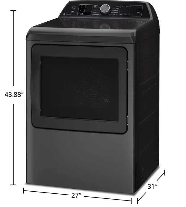 GE Profile 7.4 Cu Ft Smart Electric Dryer Diamond Grey